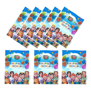 10pcs Cocomelon Plastic Party Bags - Image 3