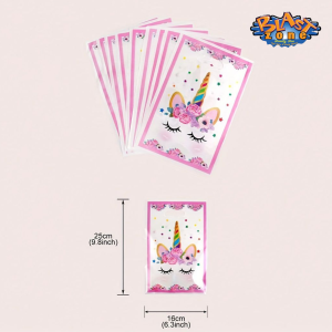 10pcs Unicorn Plastic Party Bag - Image 3