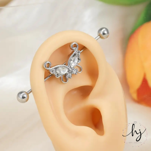 Butterfly Barbell Earrings - Image 6